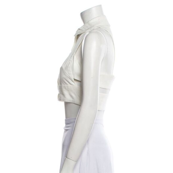 Jonathan Simkhai Button Up Crop Top NWT - Picture 4 of 5